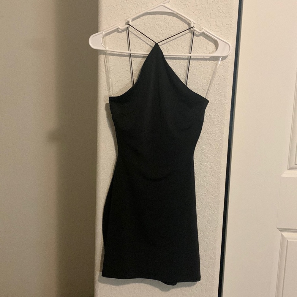 Windsor Black Halter Neck Mini Dress